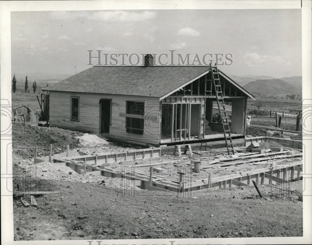 1939 Press Photo New home being builtTruckee Meadows for Mr & Mrs Arnold Page