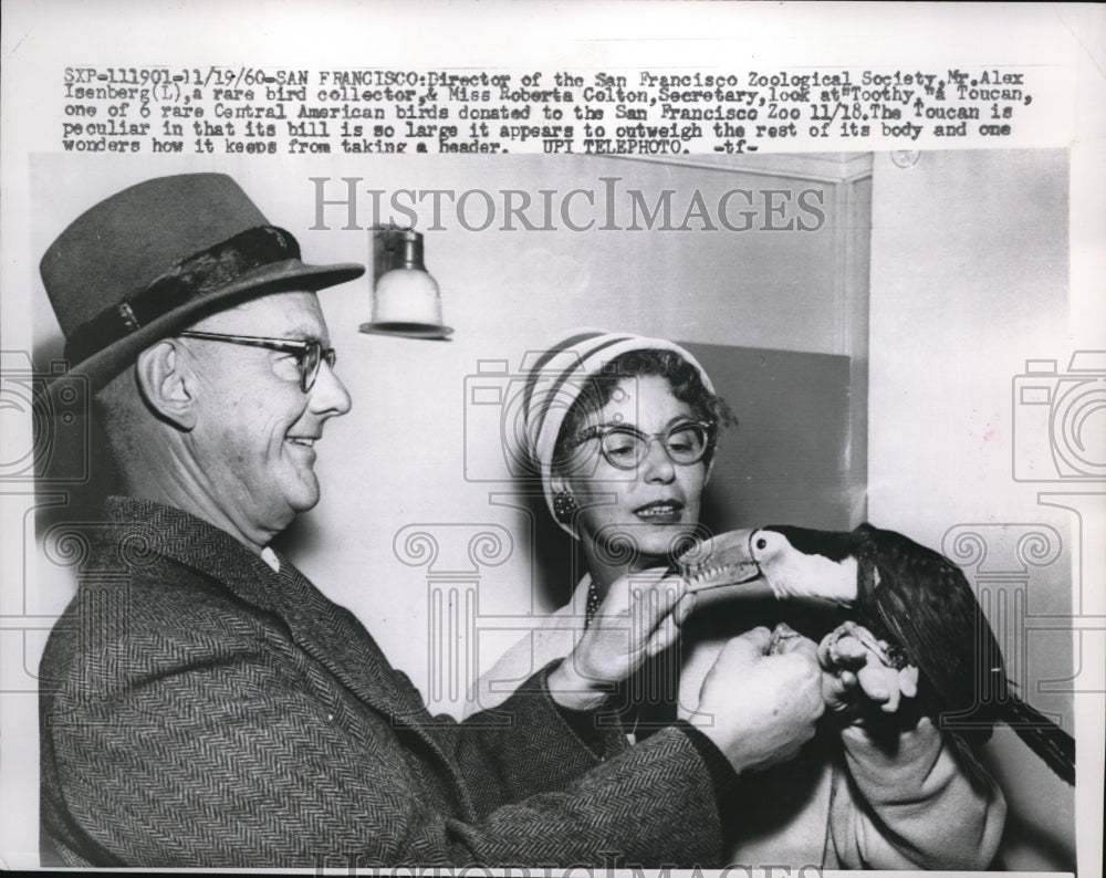 1960 Press Photo Director of the san Francisco Zoological Society,