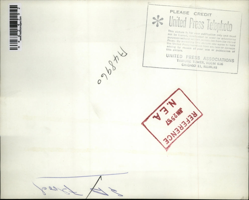 1957 Press Photo Air View Of Rising Flood Waters From The Rive Sioux