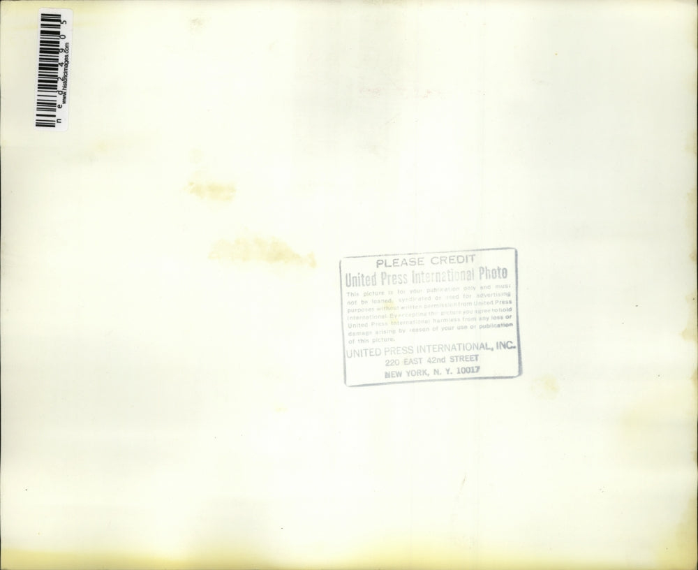 1971 Press Photo Hector Salido Stands Next to Gifts in Zocalo, Mexico City.