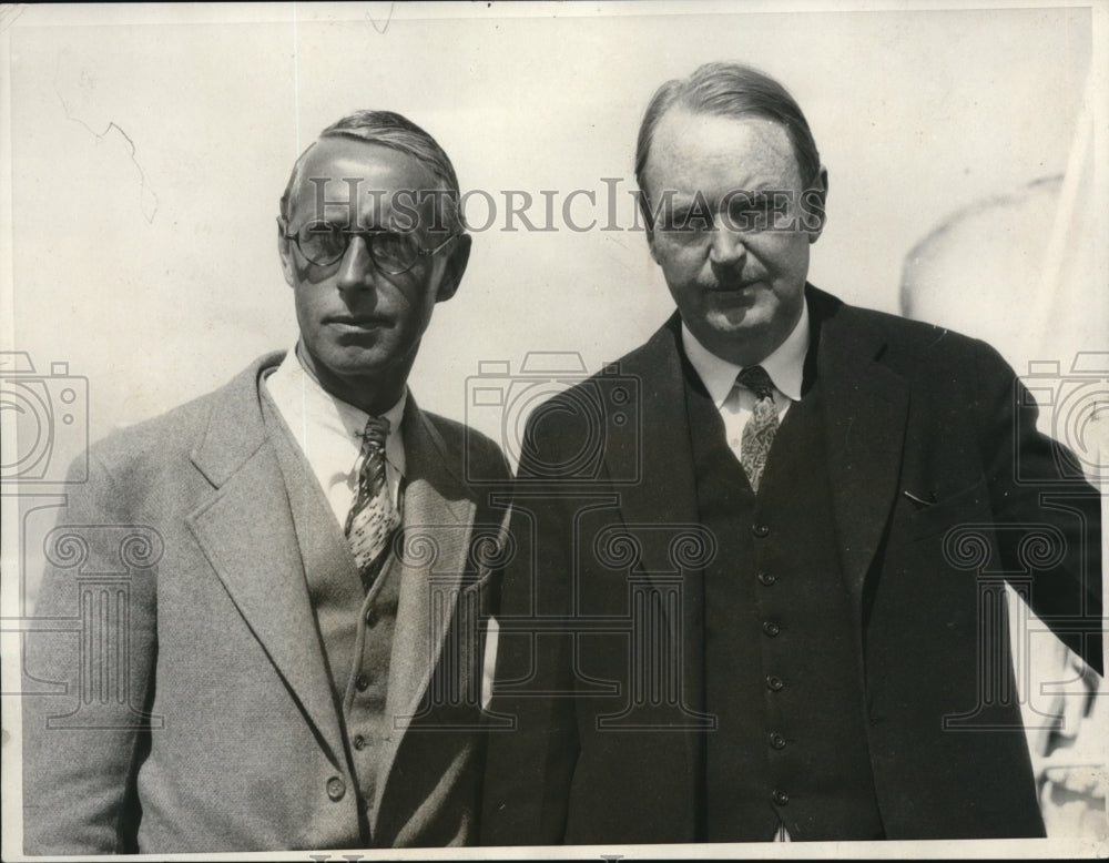 1931 Press Photo Frank Condon Fred Mcisaac Authurs Hawaiian Islands Los Angeles