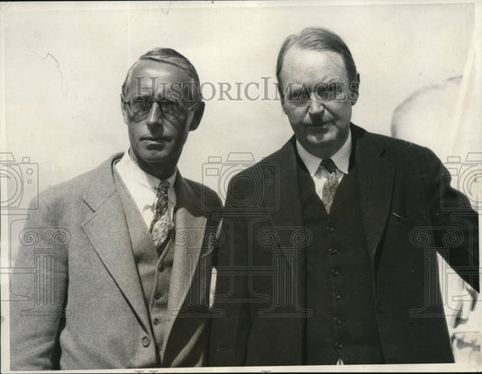 1931 Press Photo Frank Condon Fred Mcisaac Authurs Hawaiian Islands Los Angeles