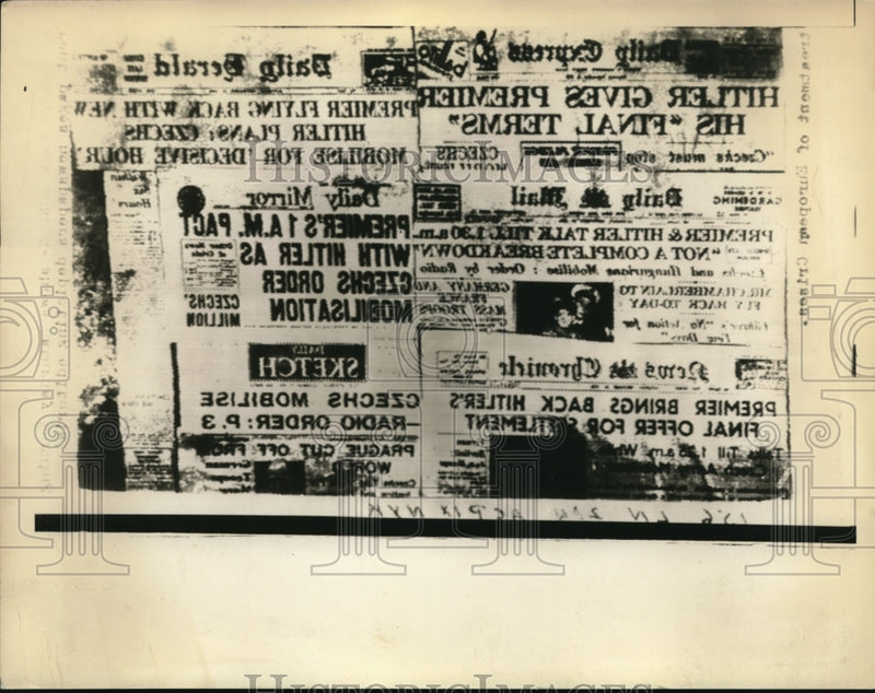 Load image into Gallery viewer, 1938 Press Photo Headlines
