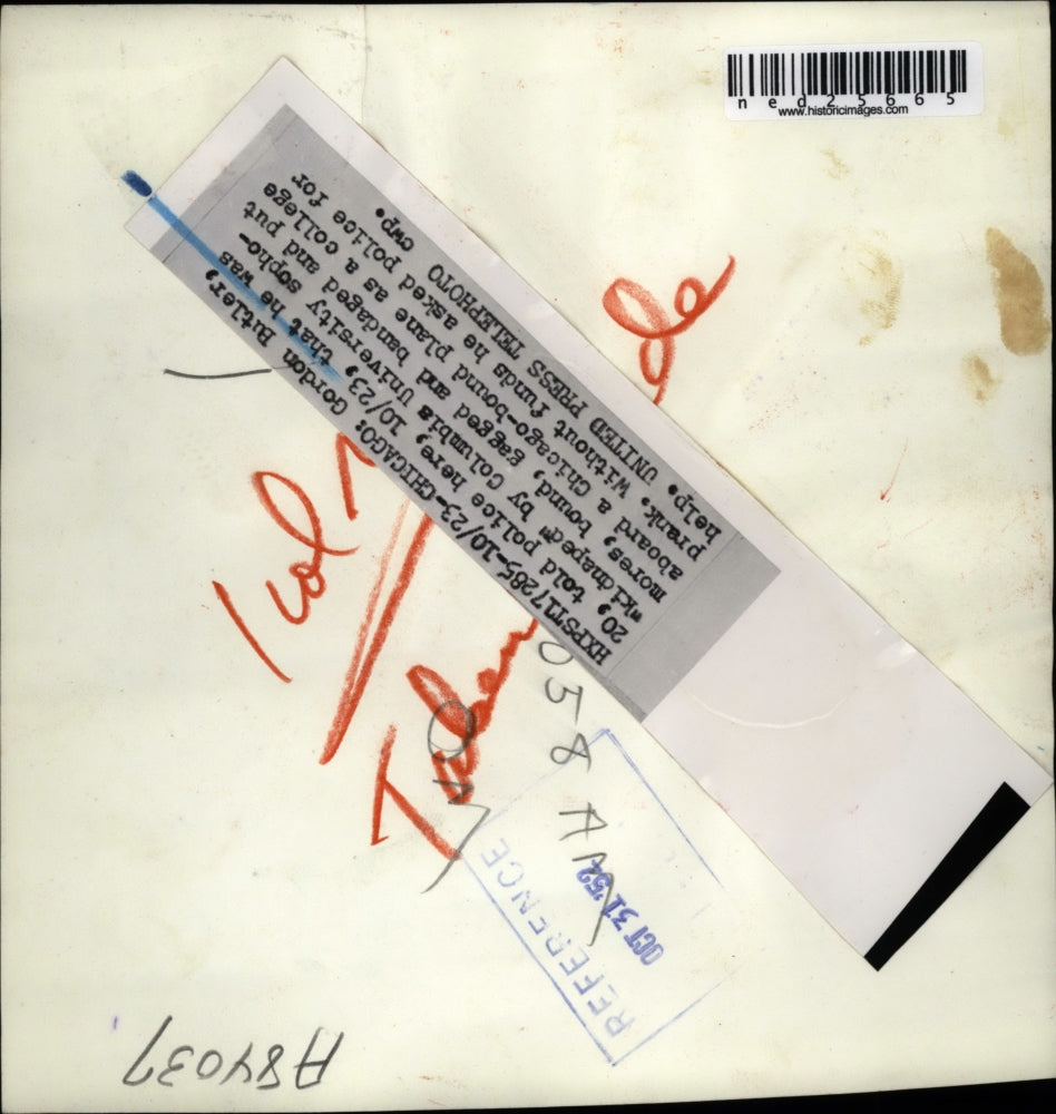 1952 Press Photo Chicago Gordon Butler Kidnapped Columbus University Prank