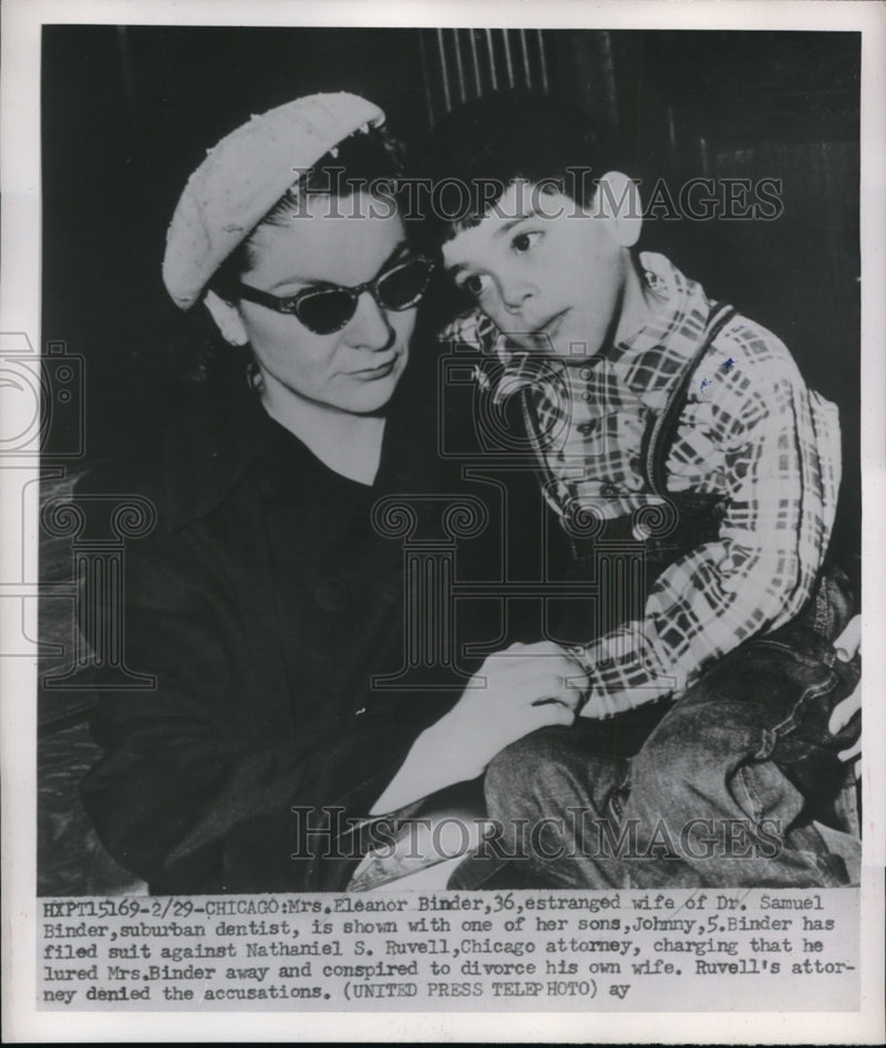 Load image into Gallery viewer, 1952 Press Photo Chicago Eleanor Binder Dr. Samuel Dentist Johnny Chicago
