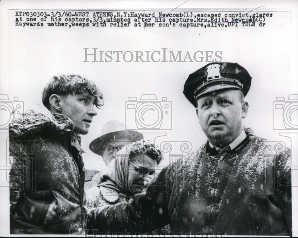 1960 Press Photo Hayward Newcomb, escaped convict. Mrs Edith Newcomb,