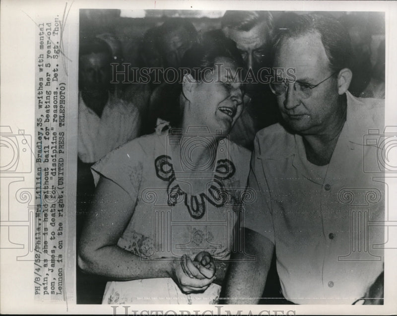 Load image into Gallery viewer, 1952 Press Photo Mrs. Lillian Bradley held without bail for beating 5-year old
