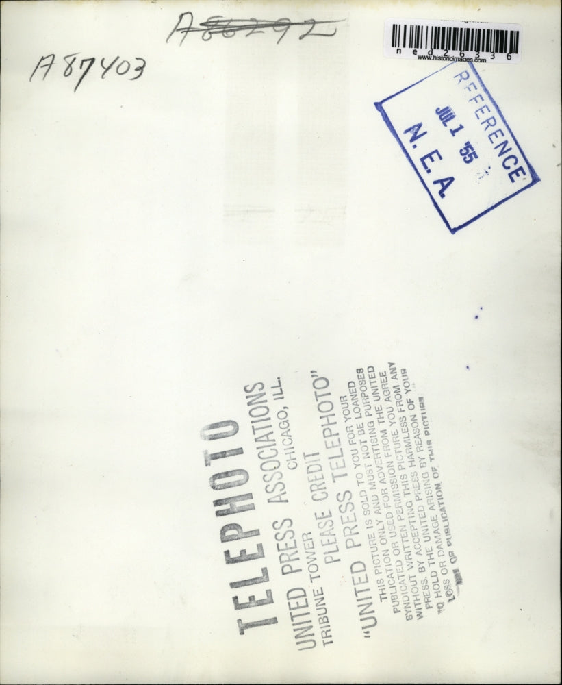 1955 Press Photo Joan Waller, Miss New Jersey of 1955 crowns on P. Campbell