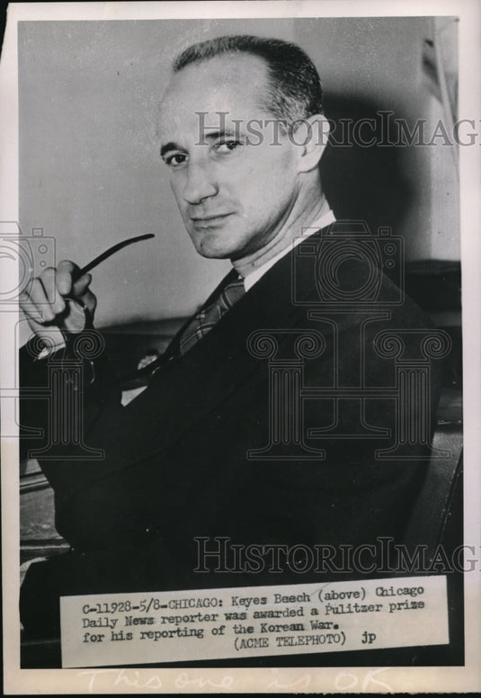 1951 Press Photo Keyes Beech Chicago Daily News reporter awarded Pulitzer prize
