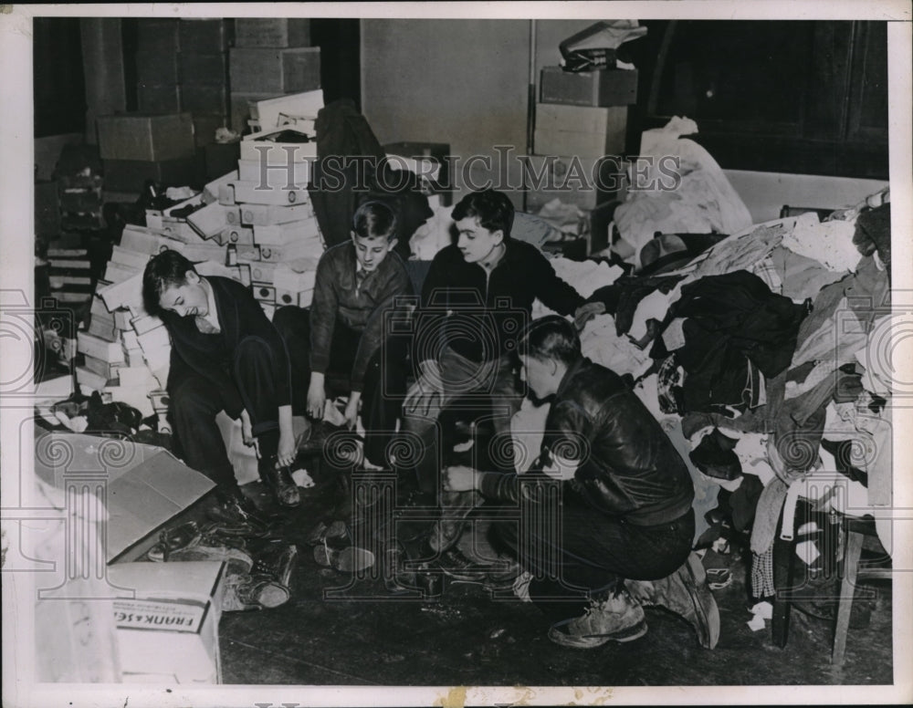 1936 Press Photo Youthful victims After Flooding on Wheeling Island, West