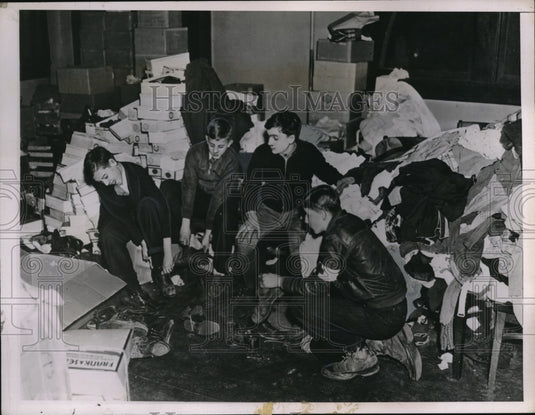 1936 Press Photo Youthful victims After Flooding on Wheeling Island, West
