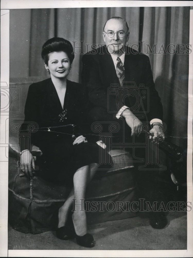 1945 Press Photo Donald M. Nelson Was Married To Miss Marguerite Coulbourne