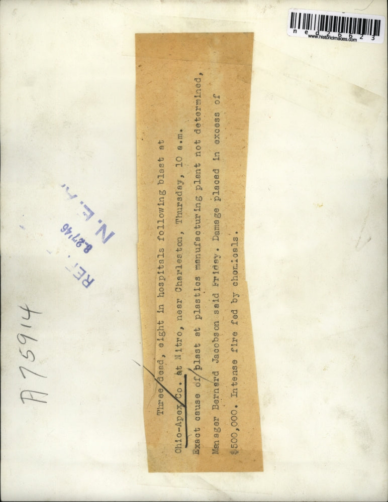 1946 Press Photo 3 Dead And 8 In Hospital From Blast At Ohio-Apex Co.