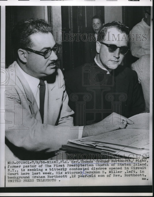 1956 Press Photo Miami Florida Thomas Graham Northcott Church Staten New York