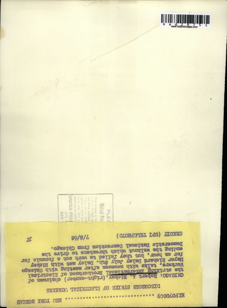 1968 Press Photo (Right-Center) Robert A. Nickey, Chairman of IBEW