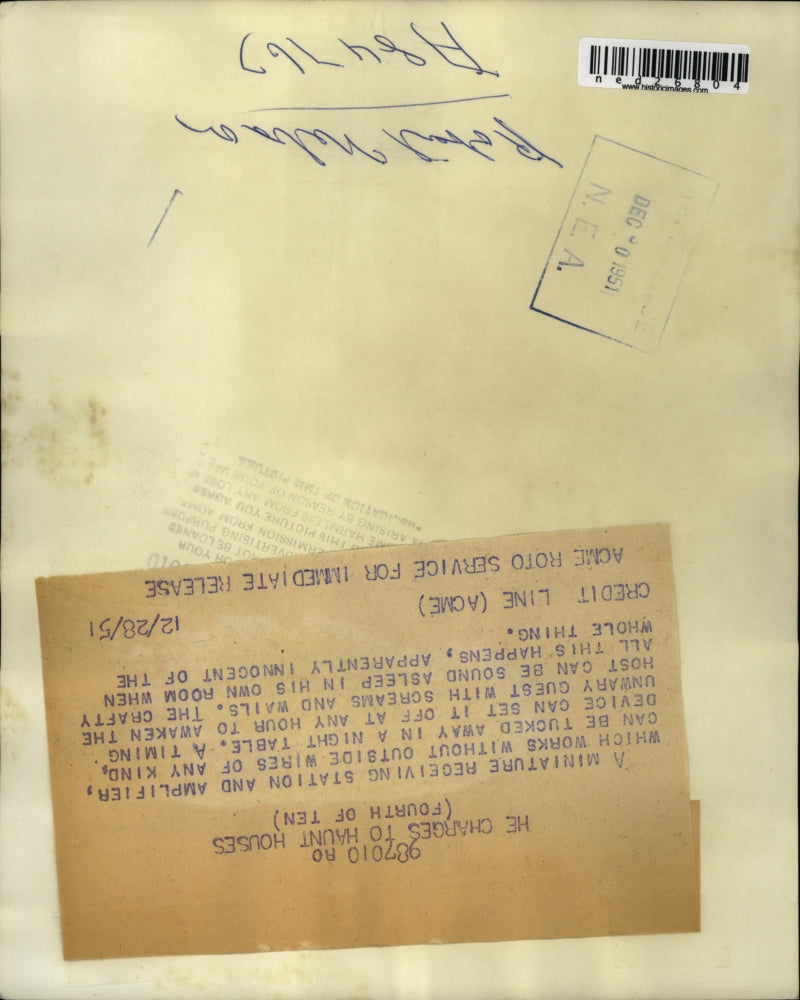 1951 Press Photo A miniature receiving station & amplifier placed in night stand