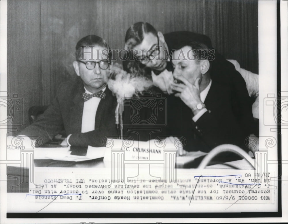 1960 Press Photo Wheeling West Virginia F.Dean Nicnols J.C> Cruikshank State