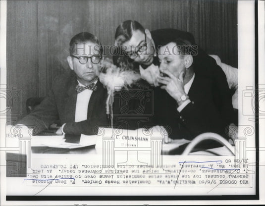 1960 Press Photo Wheeling West Virginia F.Dean Nicnols J.C> Cruikshank State