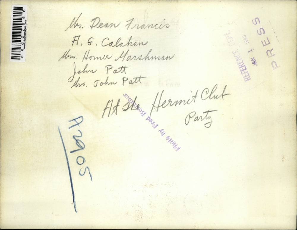 1940 Press Photo Dean Francis A.G.Calahan Homer Marshman John Patt Hermit Clut