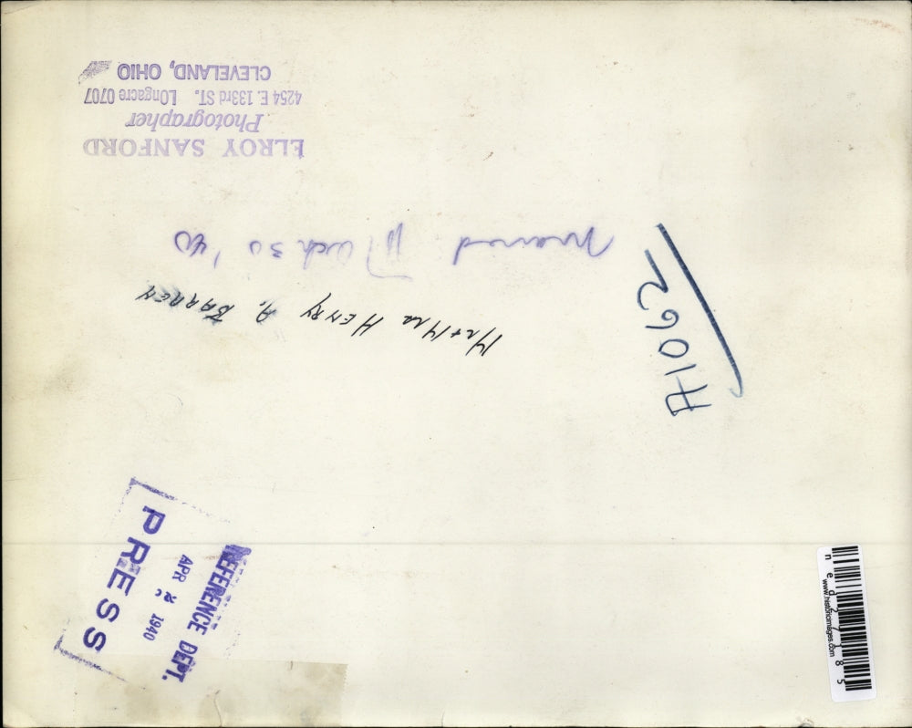 1940 Press Photo Mr. & Mrs. Henry A. Barren marriage and wedding