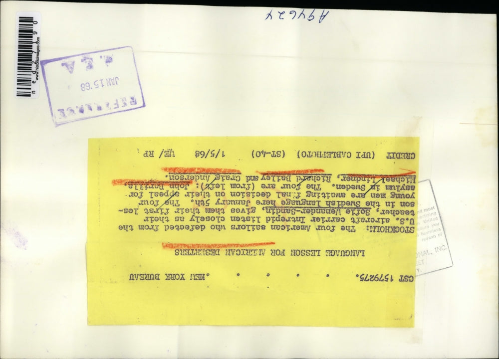 1968 Press Photo J. Barille, M. Lindner, R. Bailey & C. Anderson at lesson