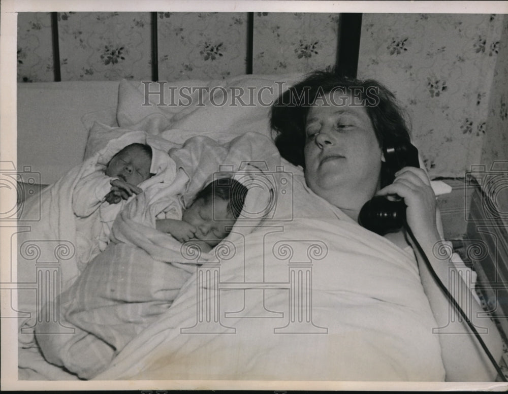 1937 Press Photo Twin boys of Mrs. Emma Nelson