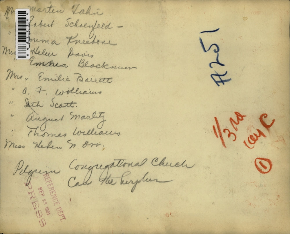 1931 Press Photo Pilgrim Congregational Church canning