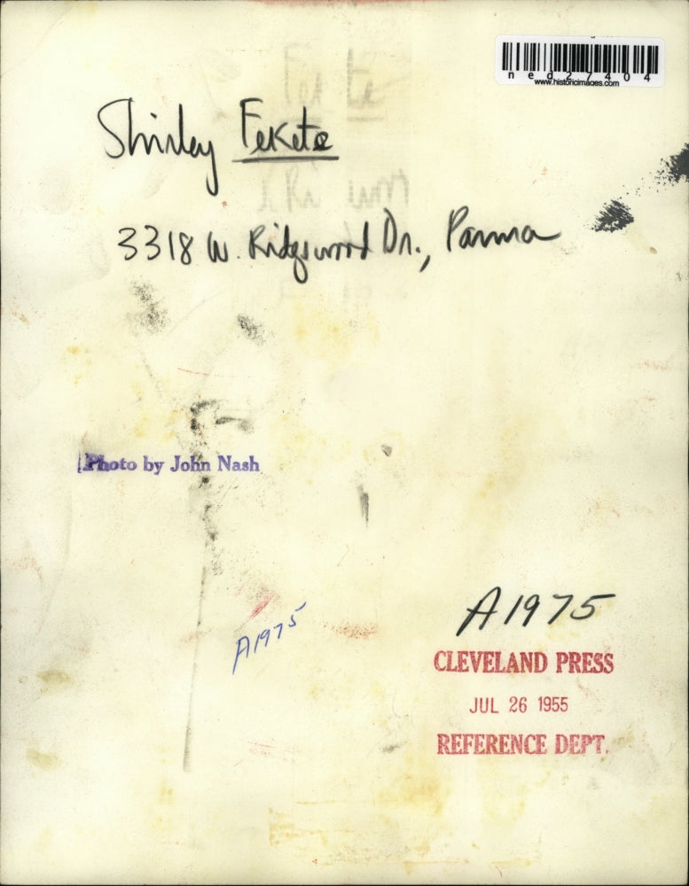 1955 Press Photo Shirley Fekete