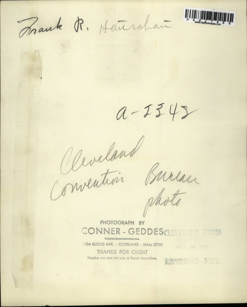 Press Photo Frank R Hauralain Convention Bureau photo