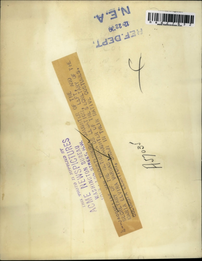 1939 Press Photo Jacquelline Van Troostenburg And Maria Vargas Natively Costumed