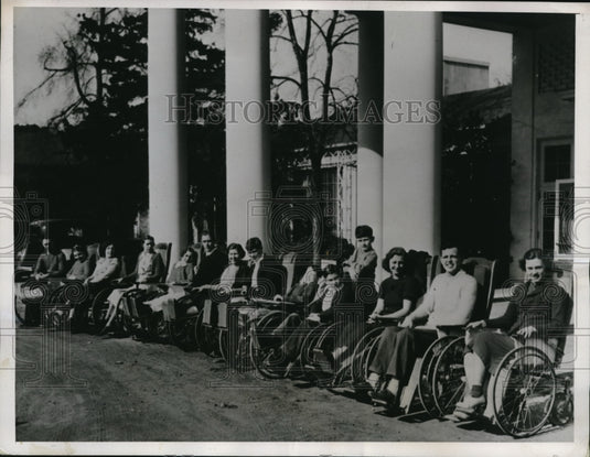 1937 Press Photo Warm Springs Foundation Seeking Relief From Paralysis