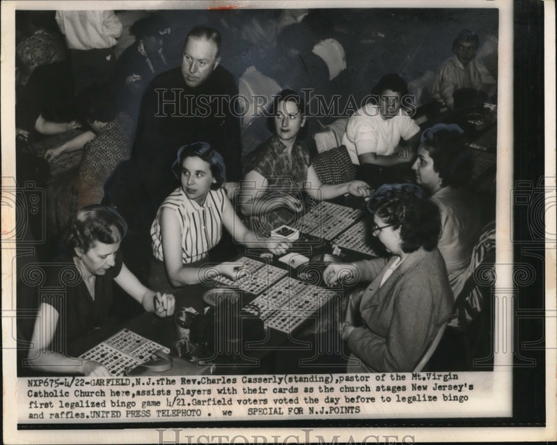 Load image into Gallery viewer, 1954 Press Photo Rev. Charles Casserly, pastor of Mt. Virgin Catholic Church
