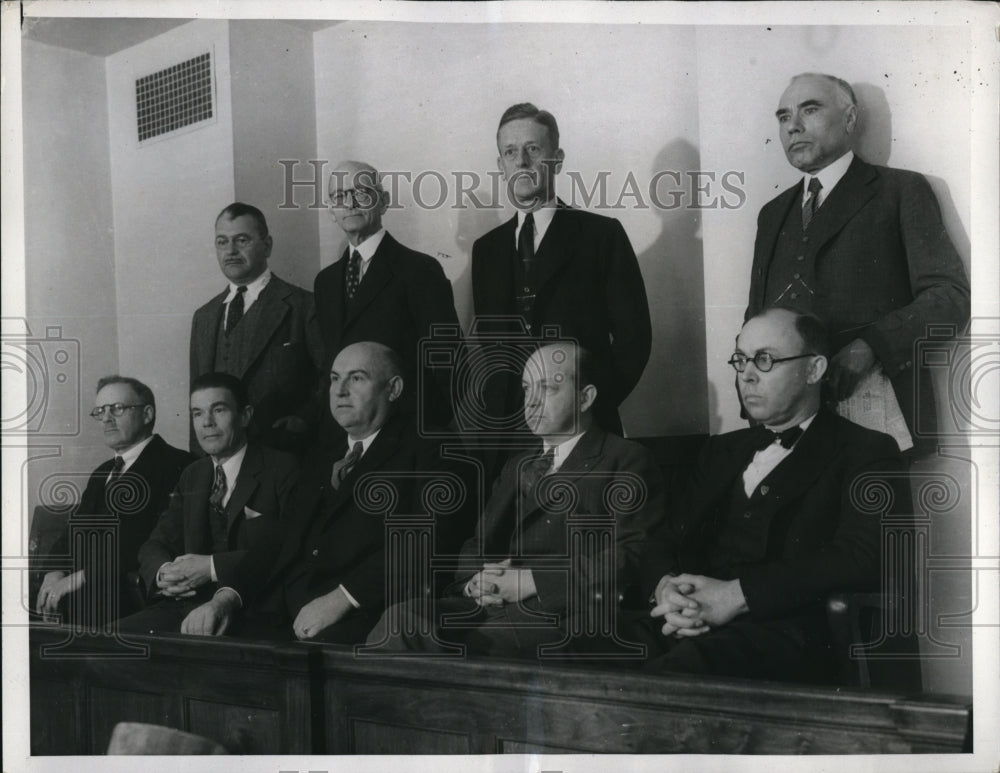1933 Press Photo Prominent scientists and Engineers at Earthquake Inquest