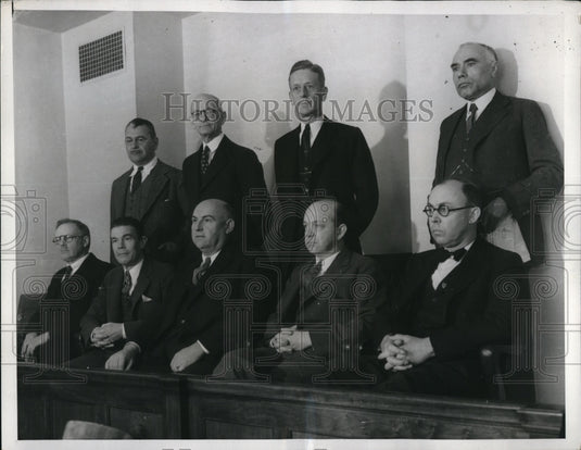 1933 Press Photo Prominent scientists and Engineers at Earthquake Inquest