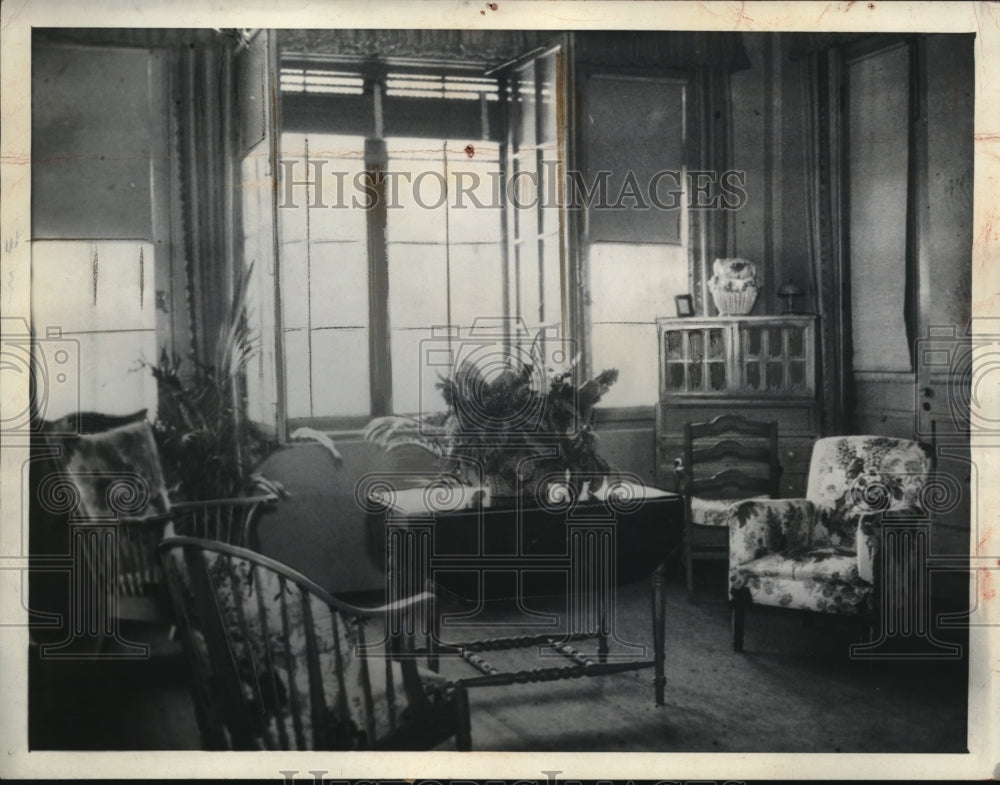 1931 Press Photo Photo shows portion of sun rom of the Presidential Suite in