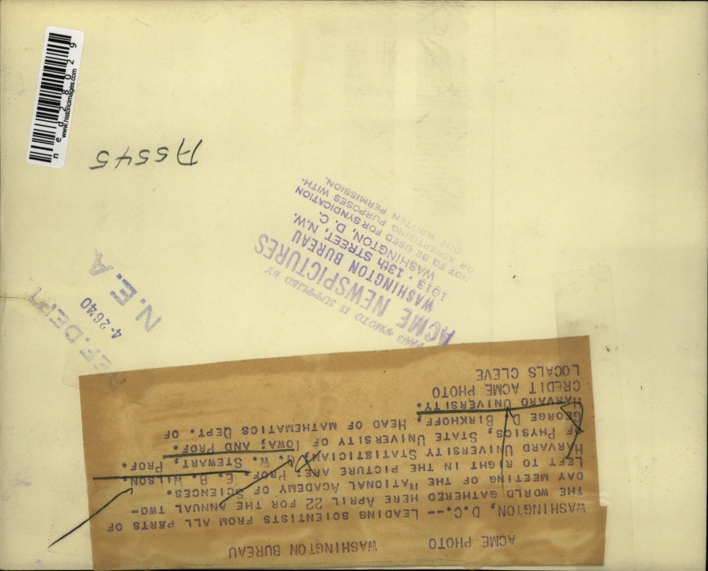 1940 Press Photo Washington DC leading scientists from all parts of world