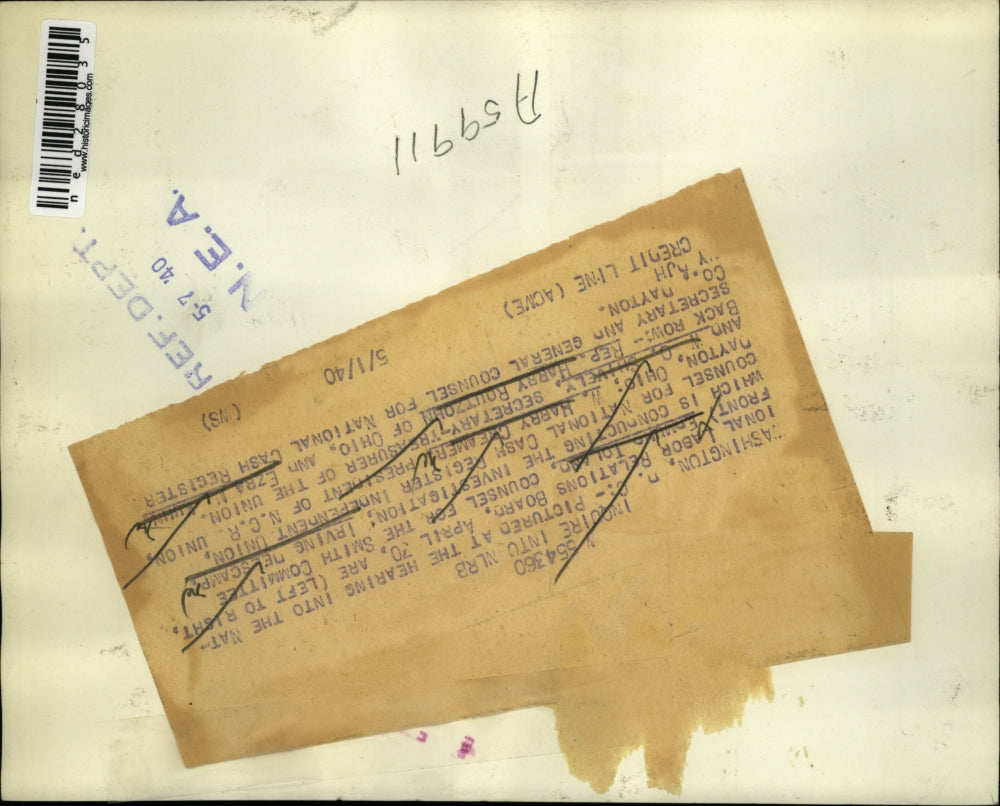 1940 Press Photo Pictured at hearing of National Labor Relations BOard are