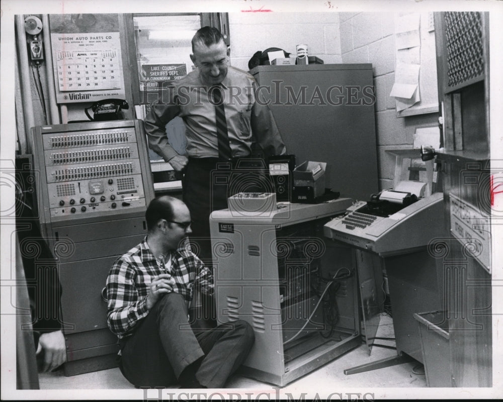 1970 Press Photo Law Enforcement Automated Data System in Columbus.