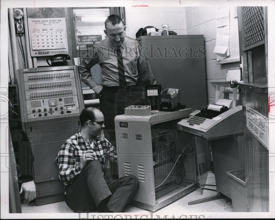 1970 Press Photo Law Enforcement Automated Data System in Columbus.
