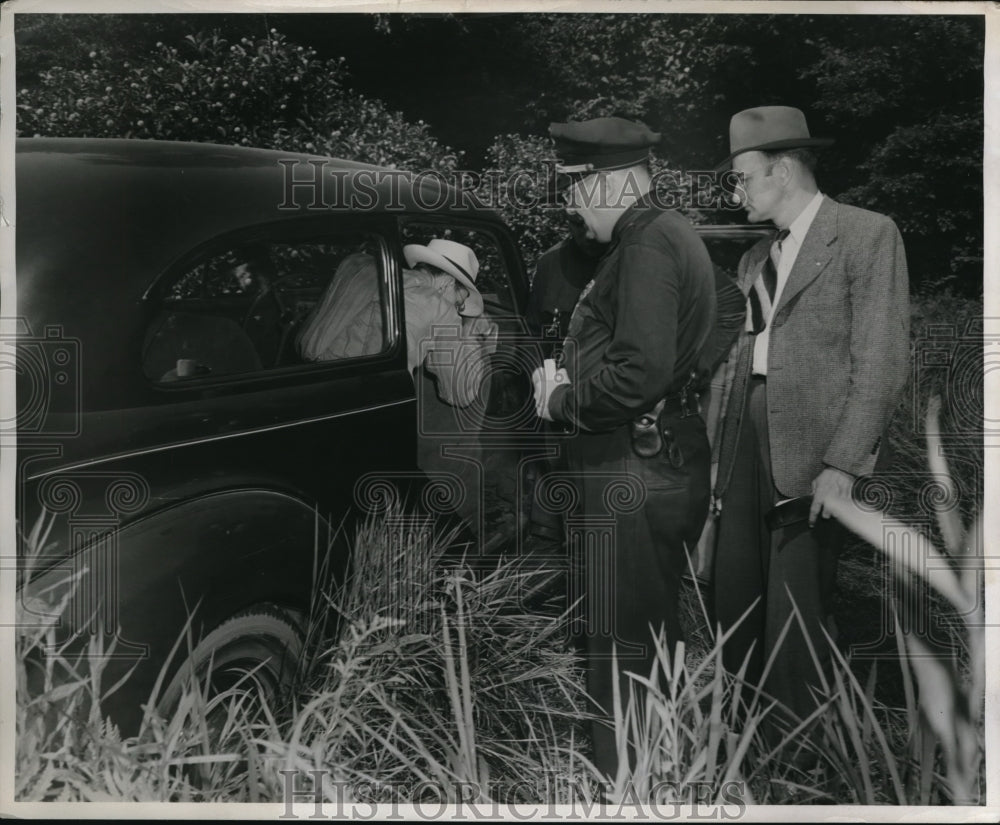 1946 Press Photo Car belonging to Mrs. Geraldine Bock who was murdered.