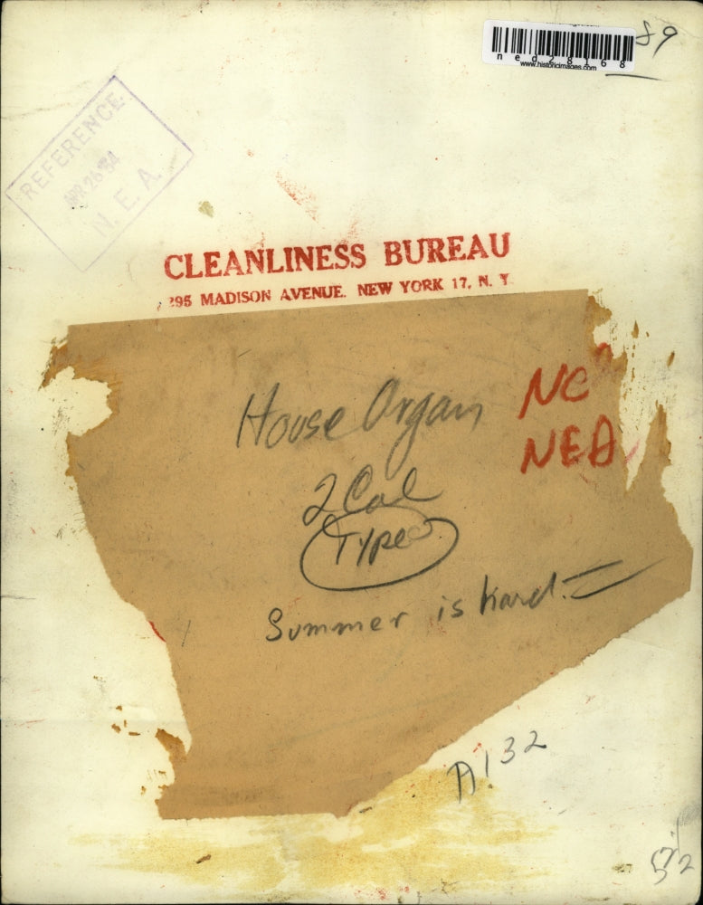 1954 Press Photo A Woman Seen Leaning On A Comfy Looking Chair