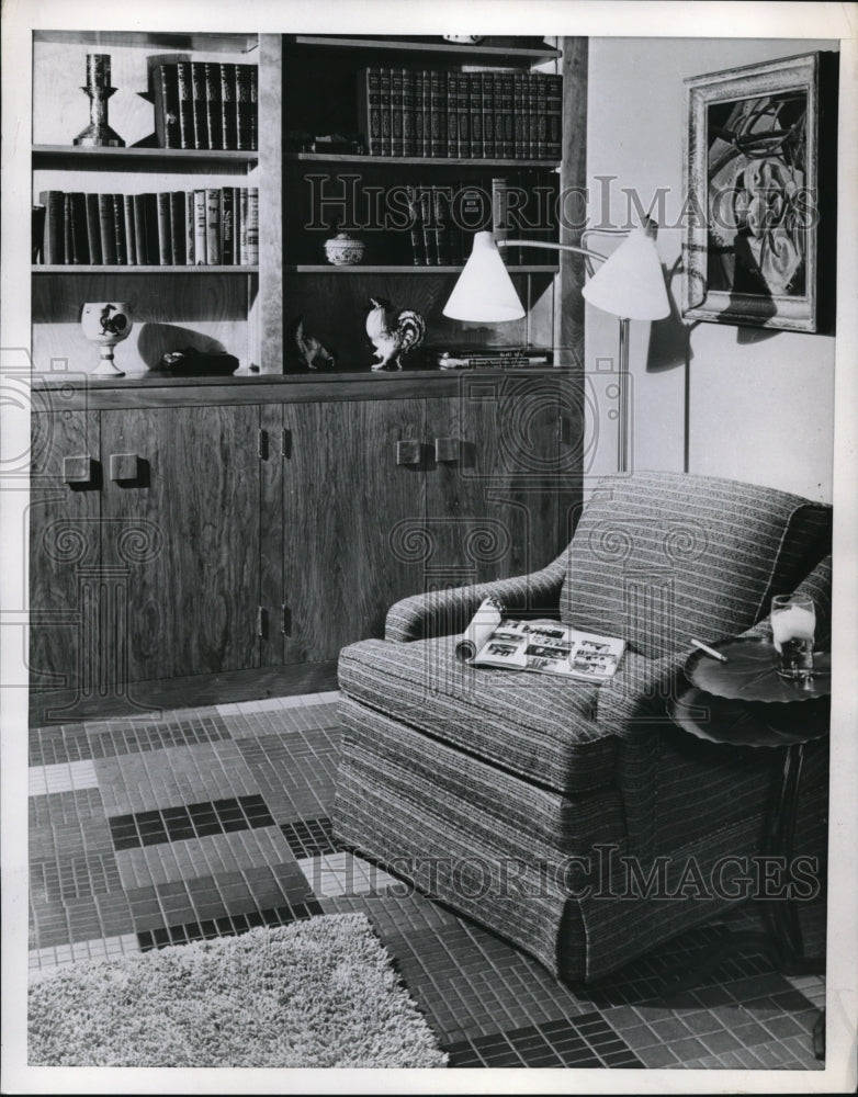 1952 Press Photo Furniture displayed in home