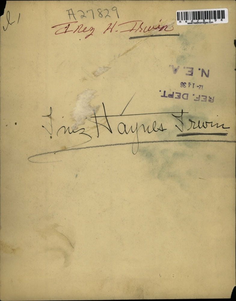 1936 Press Photo Inez H Irwin