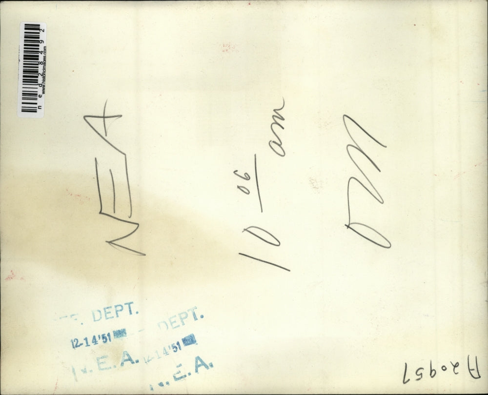 1951 Press Photo Control Towers Spray Water On Gasoline Fed Flames