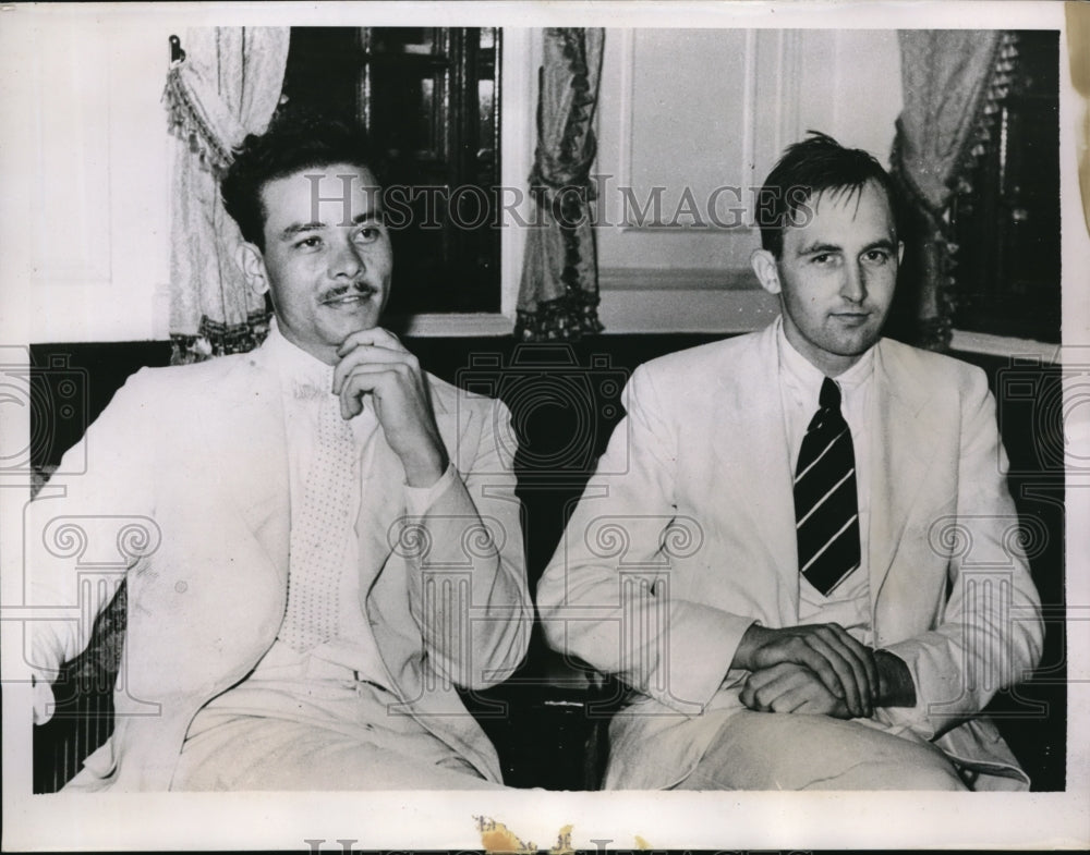 1935 Press Photo Jospeh Belter and Arthur A. Zuhn in New Orleans. Members of