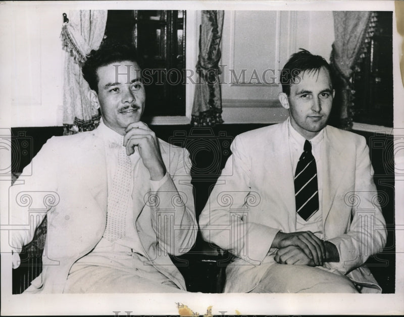 Load image into Gallery viewer, 1935 Press Photo Jospeh Belter and Arthur A. Zuhn in New Orleans. Members of
