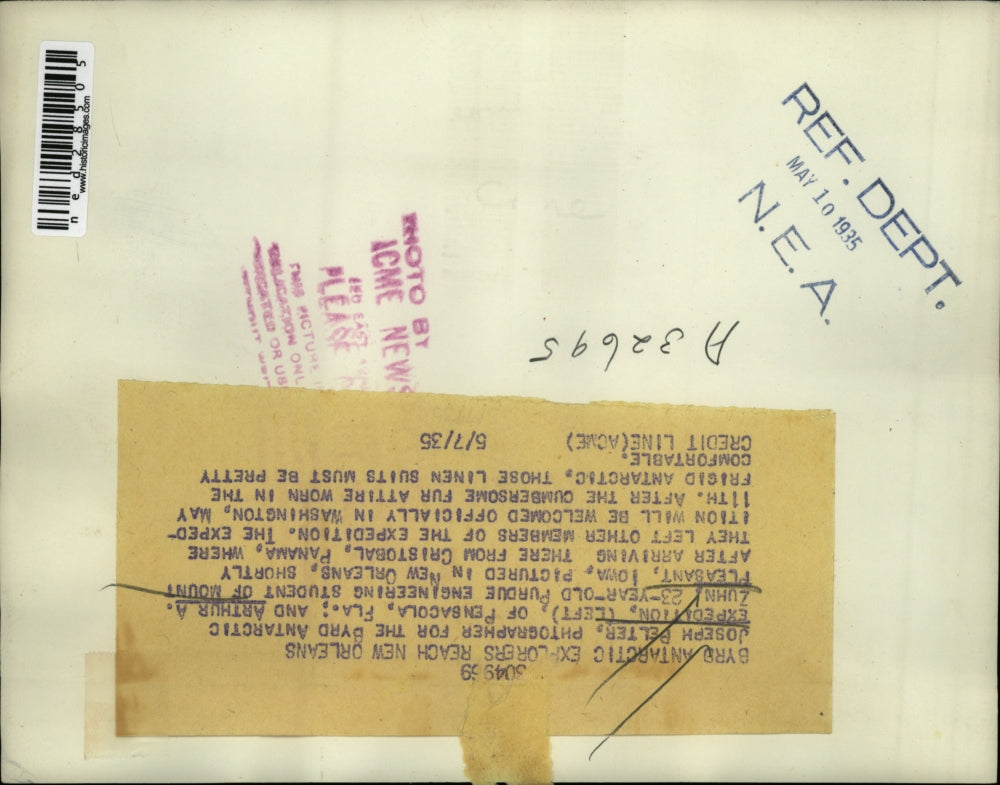 1935 Press Photo Jospeh Belter and Arthur A. Zuhn in New Orleans. Members of