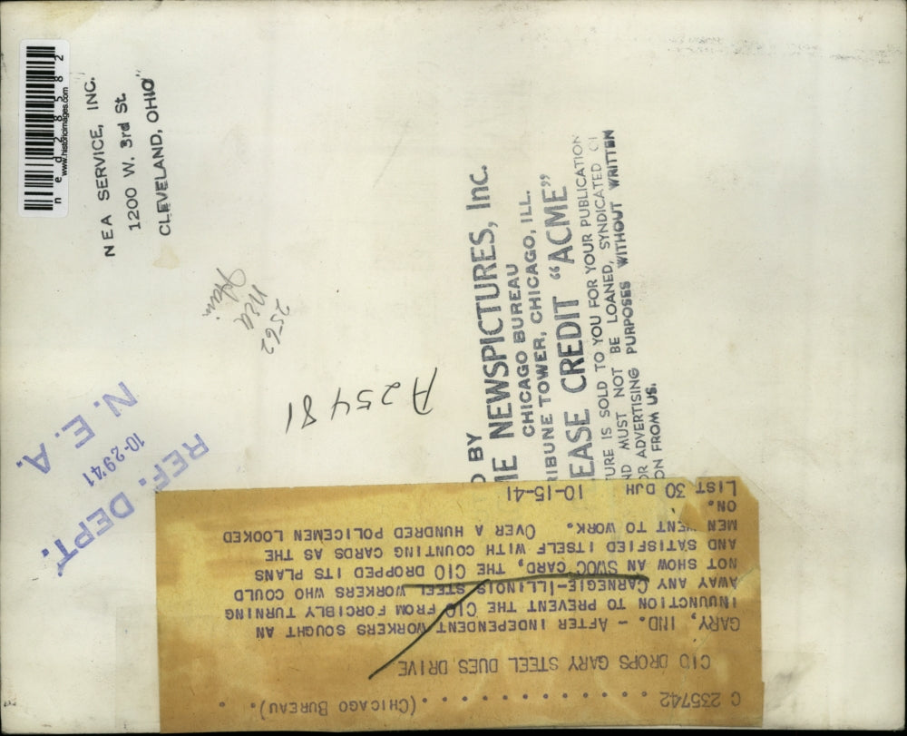 1941 Press Photo Independent Workers Seek Injunction