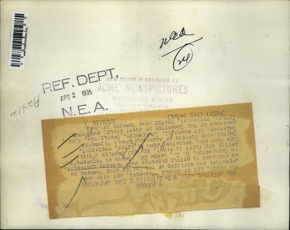 1935 Press Photo Mine Operators and Officers of the United Mine Workers