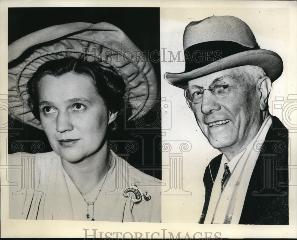 1941 Press Photo Annabelle Adams Orton & Philo A. Orton to divorce